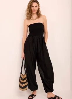 Black Bandeau Balloon Jumpsuit