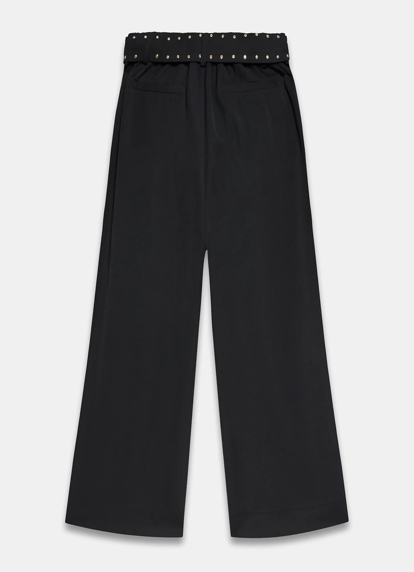 Black Belted Wide Trousers