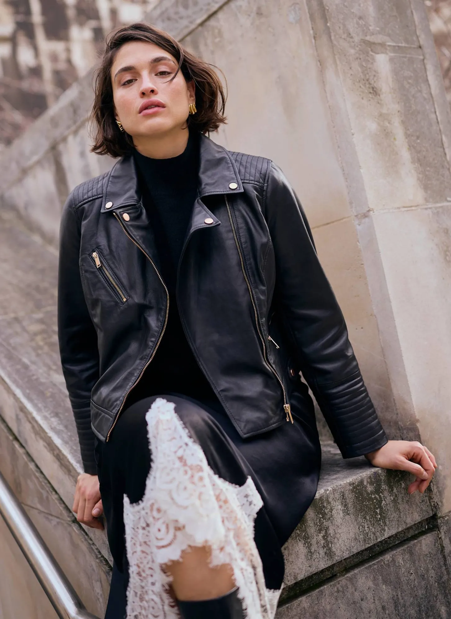 Black Casual Leather Jacket
