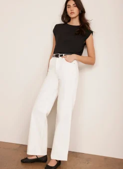 Black Cotton Extended Shoulder T-Shirt