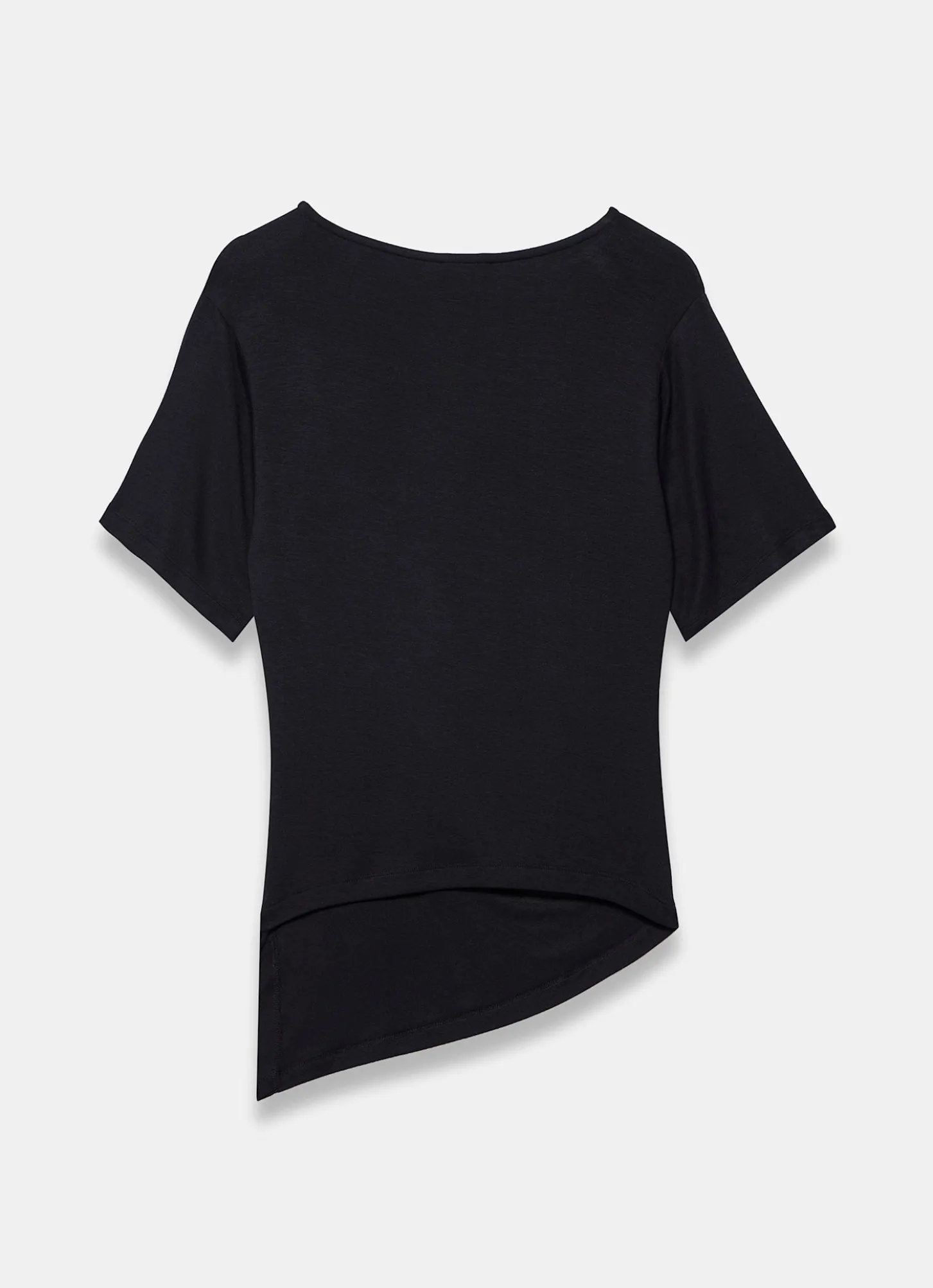 Black Draped Asymmetric Top