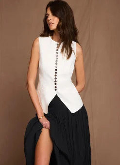 Black Drop Waist Crinkle Midi Skirt