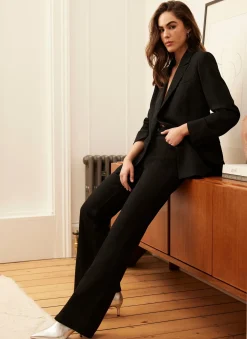 Black Fitted Flare Jeans