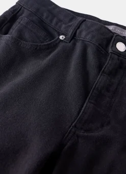Black Fitted Flare Jeans