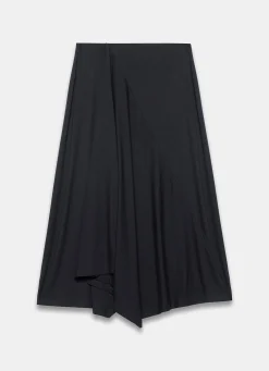 Black Jersey Asymmetric Skirt