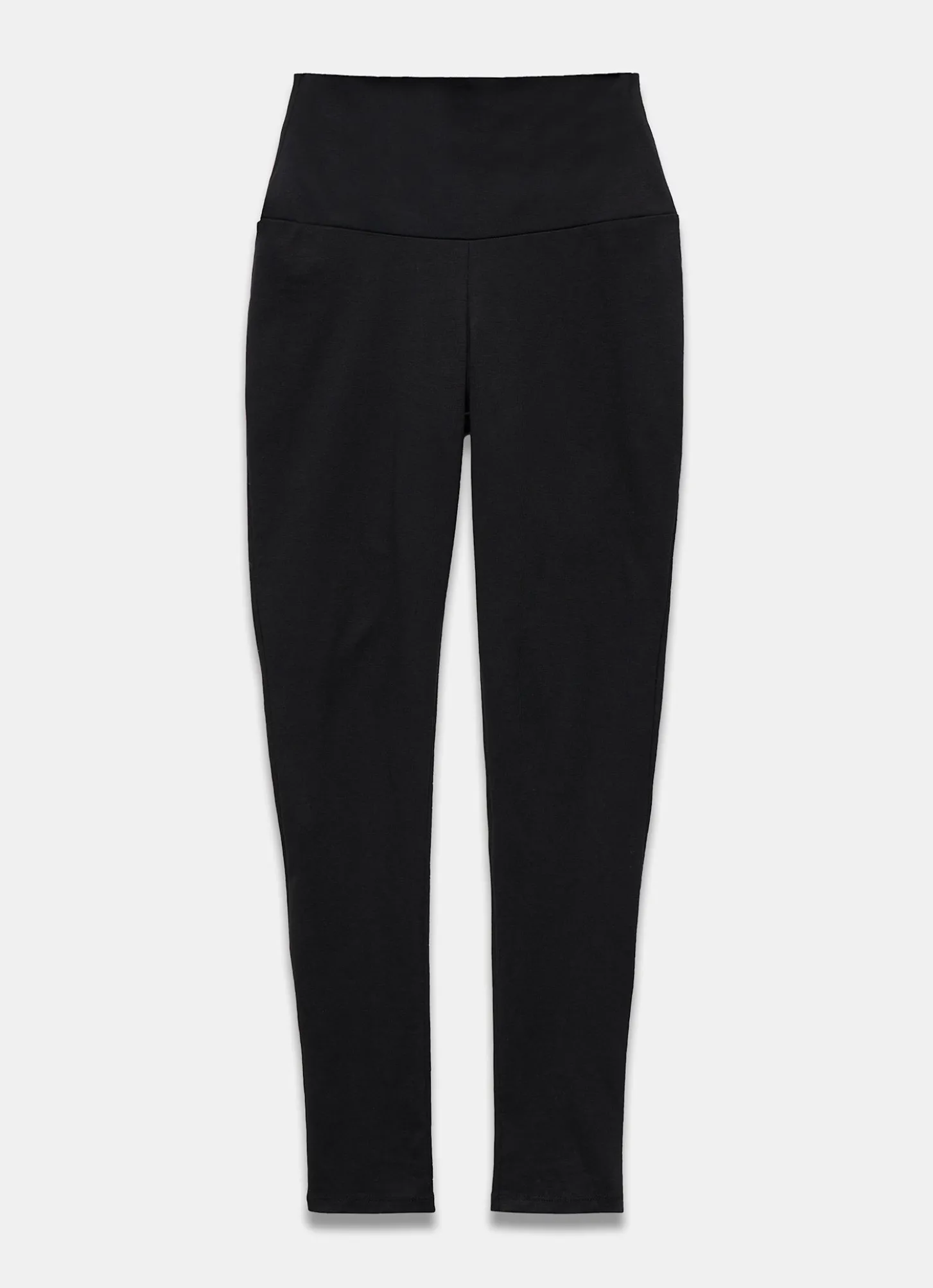 Black Jersey Straight Leggings