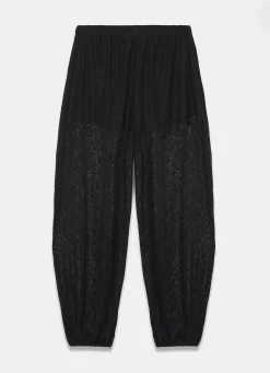 Black Lace Balloon Trousers