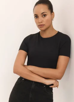 Black Layering Short Sleeve Top