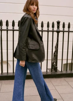 Black Leather Blazer