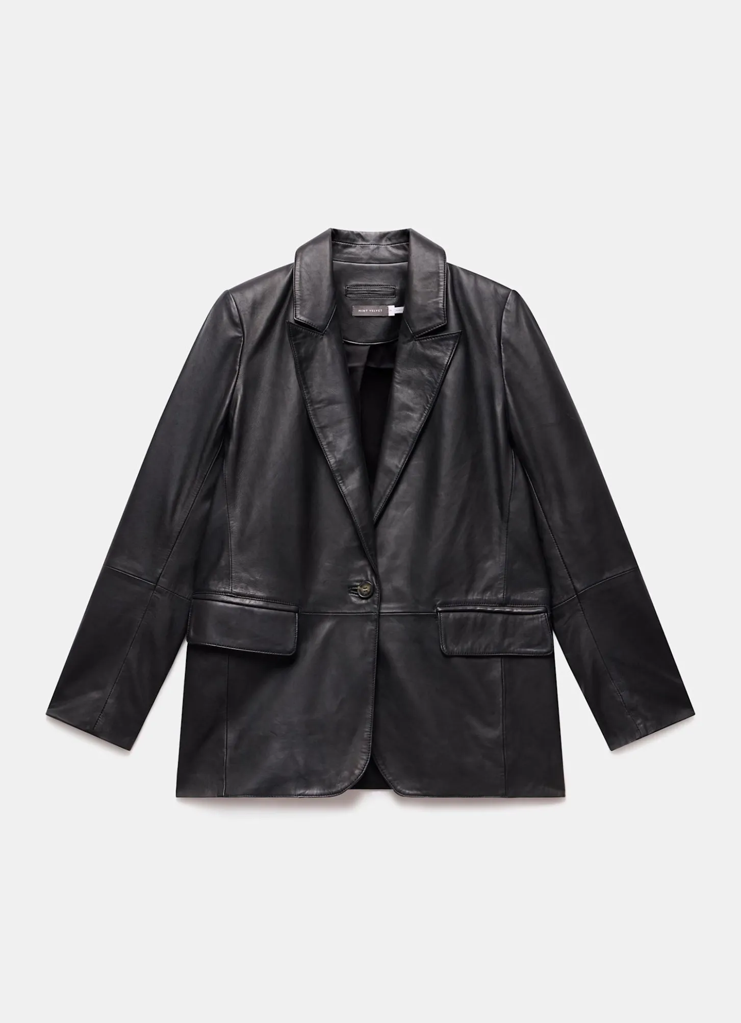 Black Leather Blazer