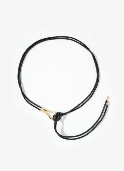 Black Leather Tie Waist Belt