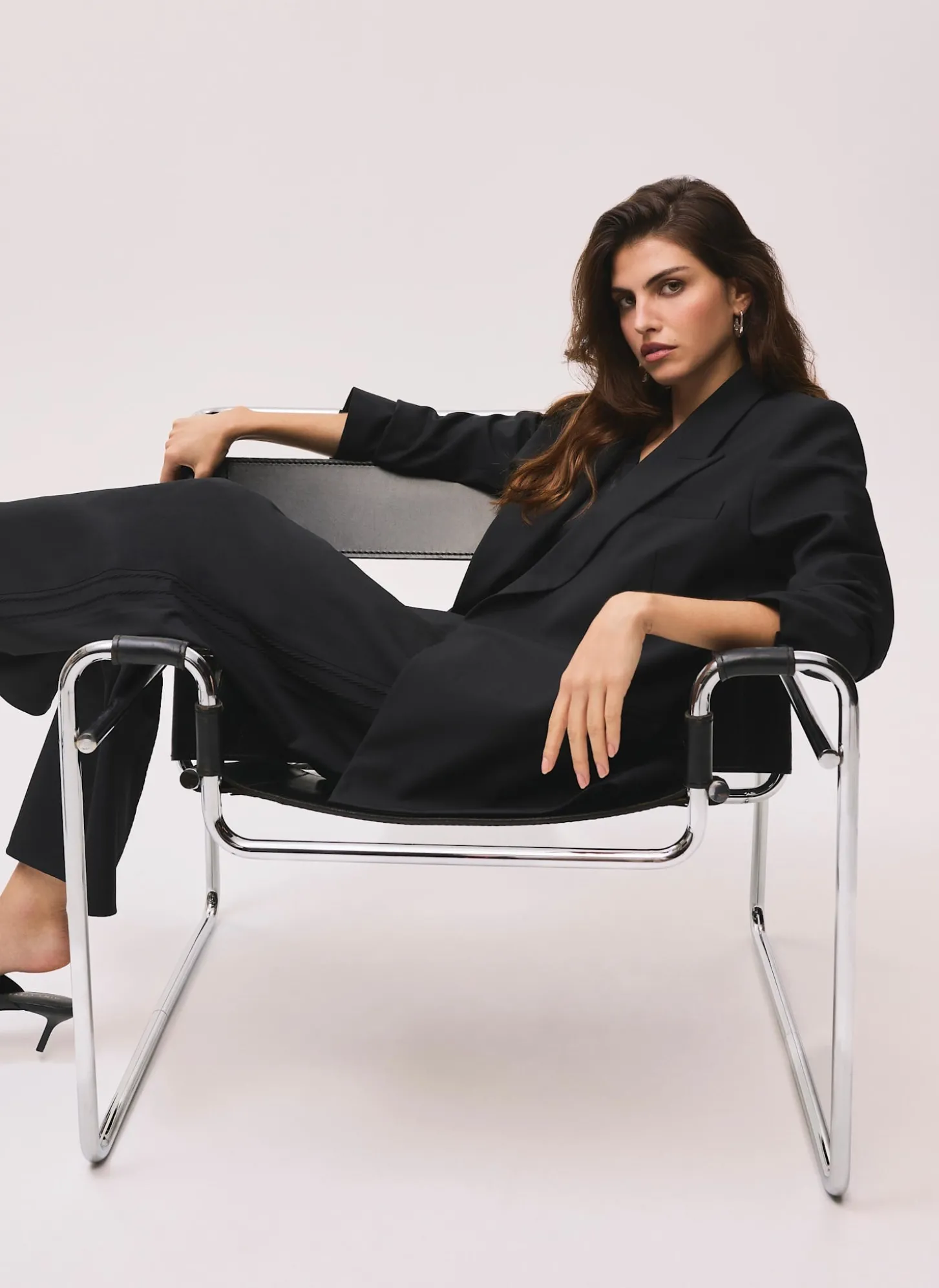 Black Longline Blazer
