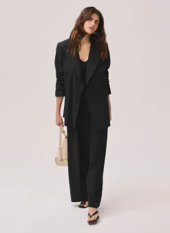 Black Longline Blazer