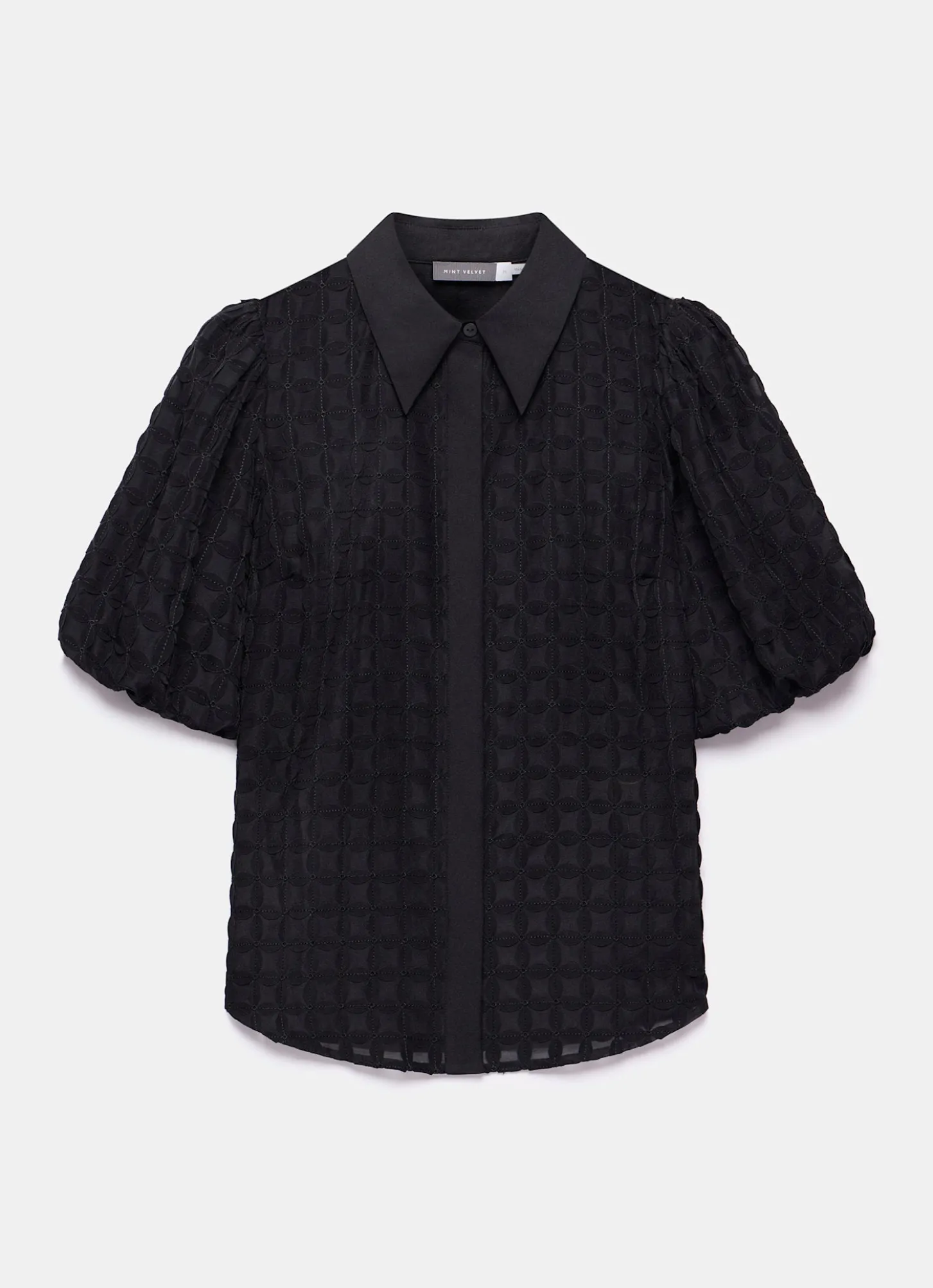 Black Petal Detail Shirt