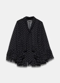 Black Polka Dot Print Blouse