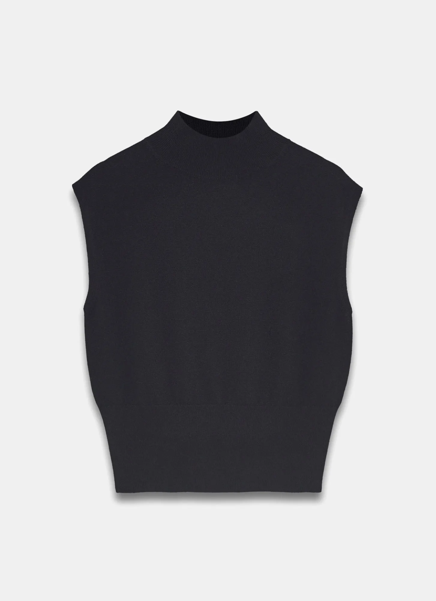 Black Sleeveless Knit Top