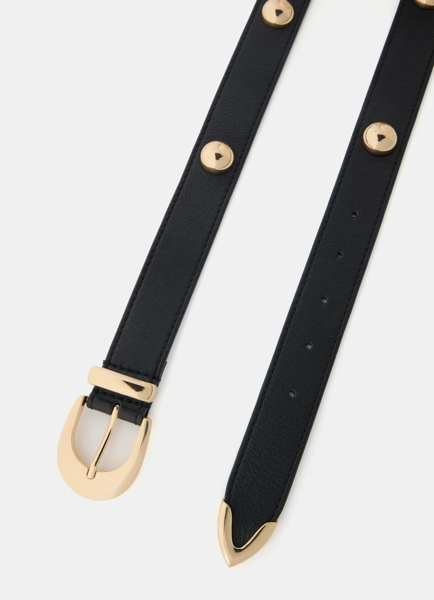 Black Statement Leather Belt