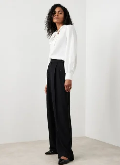Black Tailored Wide Trousers