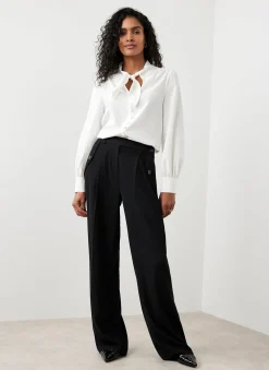 Black Tailored Wide Trousers
