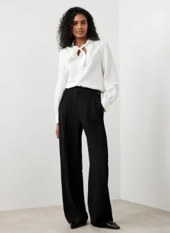 Black Tailored Wide Trousers