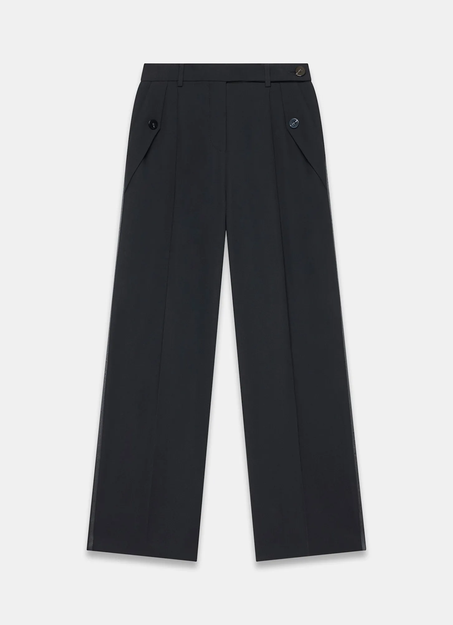 Black Tailored Wide Trousers
