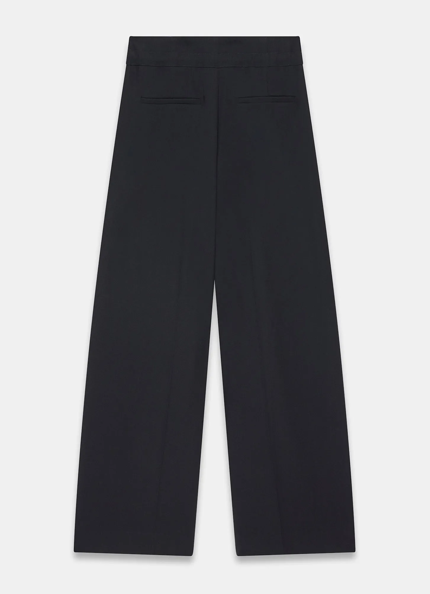 Black Tie Detail Wide Trousers