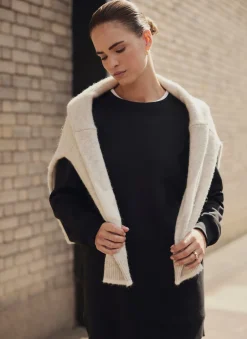 Black Zip Longline Sweatshirt