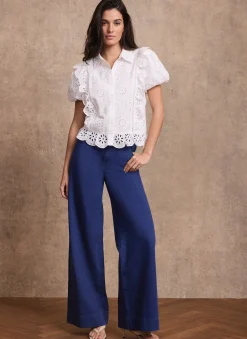 Blue Washed Refined Wide Jeans