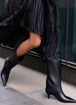 Bode Black Leather Calf Boots