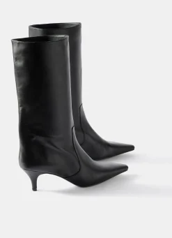 Bode Black Leather Calf Boots