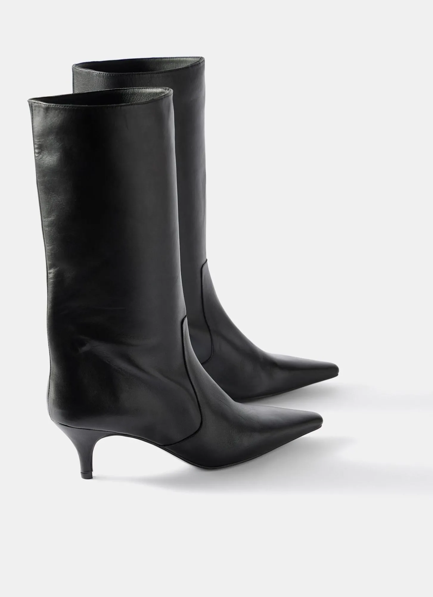 Bode Black Leather Calf Boots
