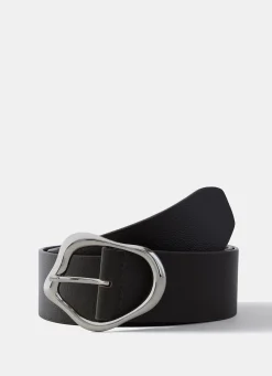 Brown Leather Wide Belt