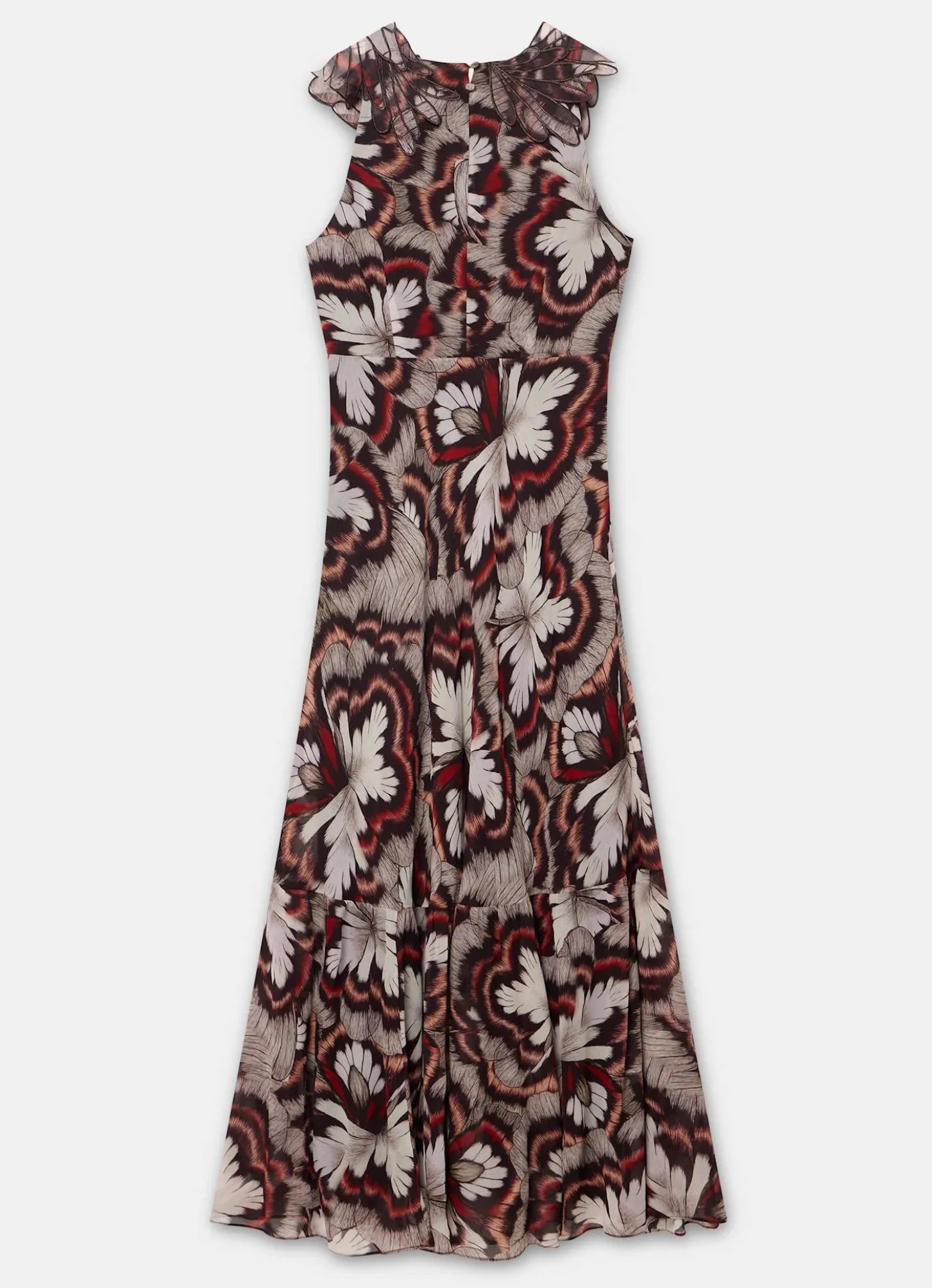 Brown Printed Maxi Dress