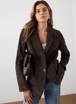 Brown Suede Blazer