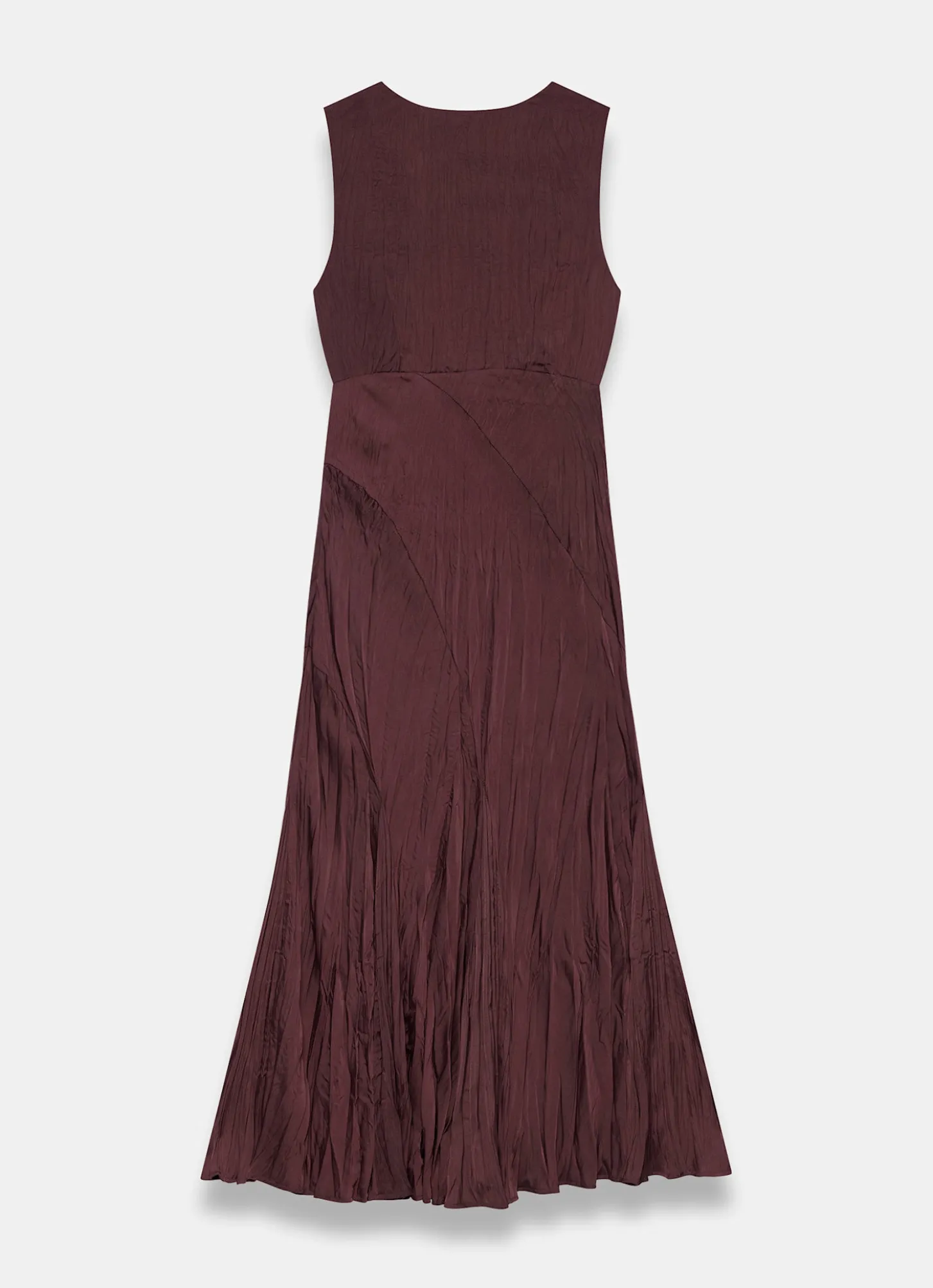 Burgundy Crinkle Maxi Dress