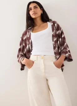 Burgundy Graphic Print Shirt