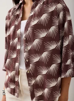 Burgundy Graphic Print Shirt