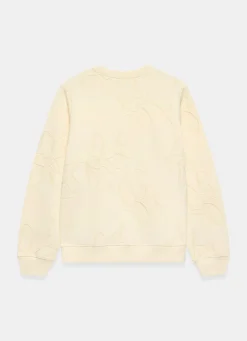 Butter Yellow Embroidered Sweatshirt