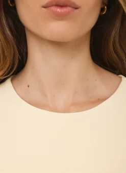 Butter Yellow Layering Crew Neck Top
