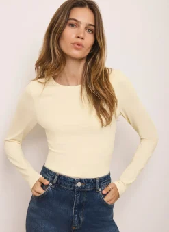 Butter Yellow Layering Crew Neck Top
