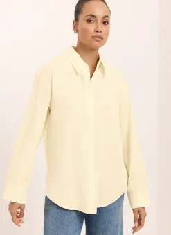 Butter Yellow Oversized Long Sleeve Shirt