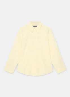 Butter Yellow Oversized Long Sleeve Shirt