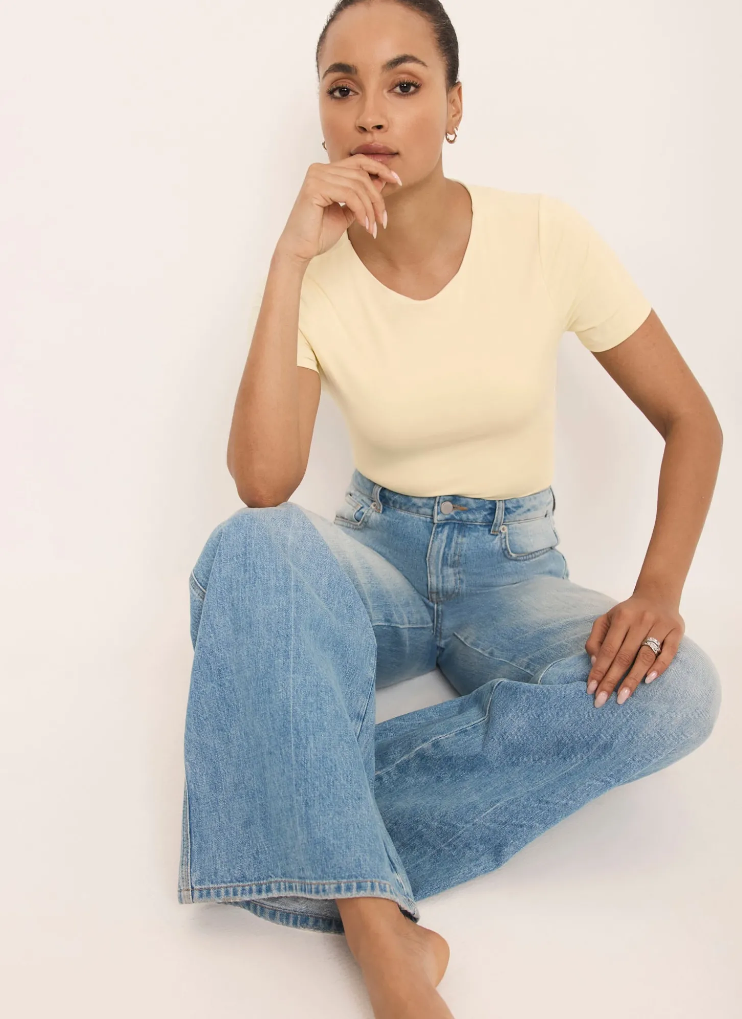Butter Yellow Short Sleeve Top