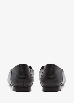 Camille Black Leather Loafers