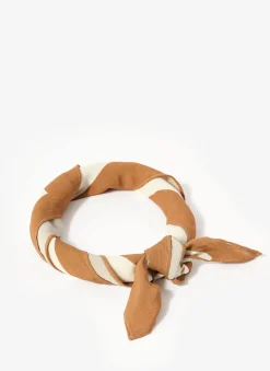 Cream Border Square Neck Scarf