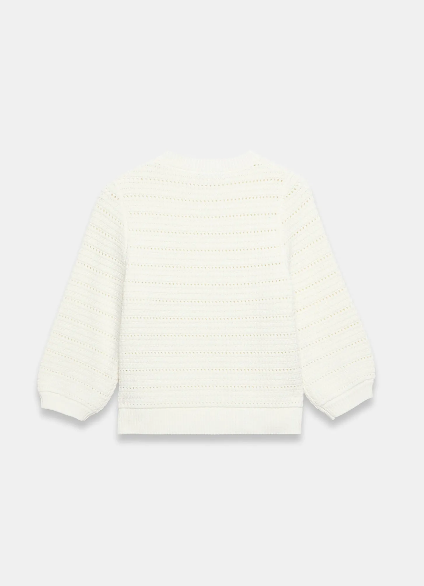 Cream Cotton Blend Floral Detail Jumper