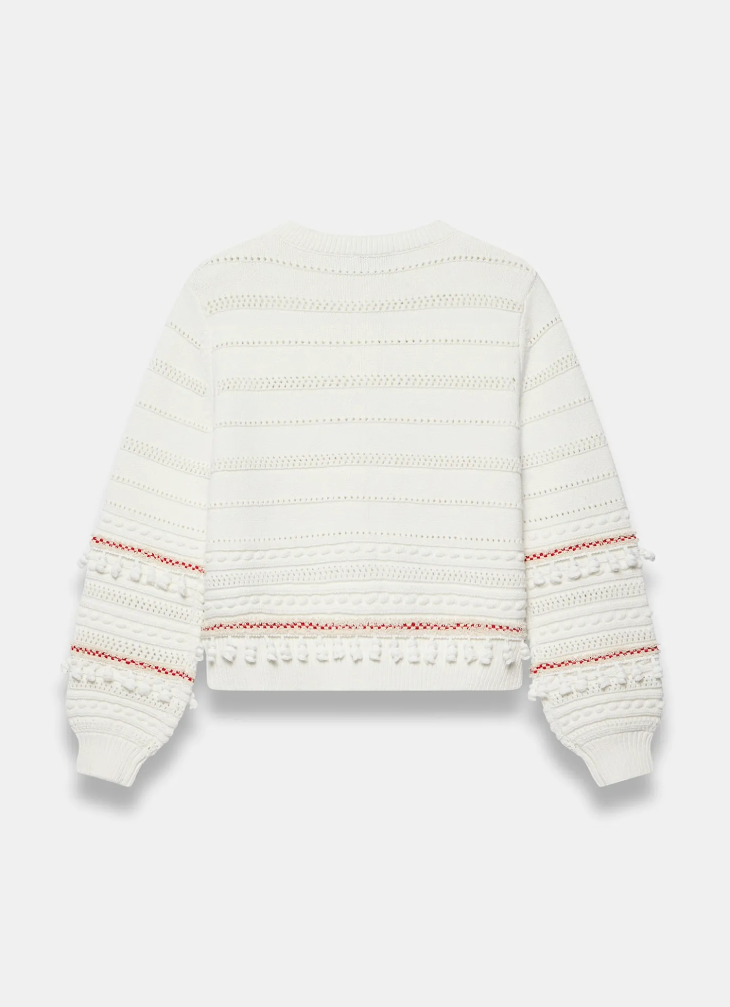 Cream Cotton Blend Tassel Cardigan