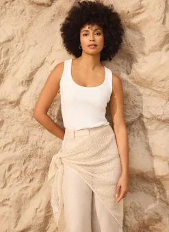 Cream Cotton Sequin Cover Up