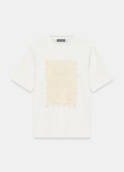 Cream Crochet Panel T-Shirt
