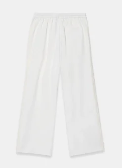 Cream Crochet Side Stripe Trousers